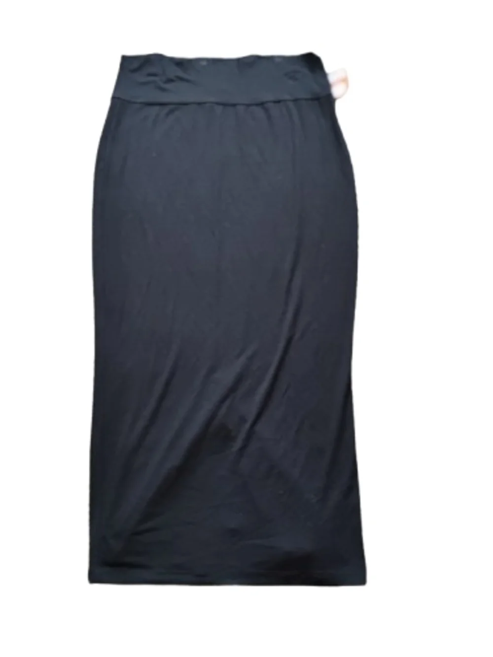 New Eileen Fisher Black Maxi Skirt M Foldover Waist Stretch